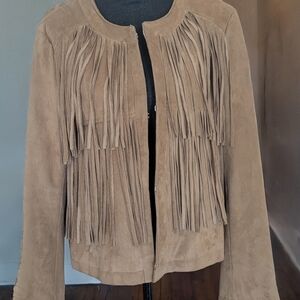 a.n.a A New Approach Brown Fringe Suede Jacket